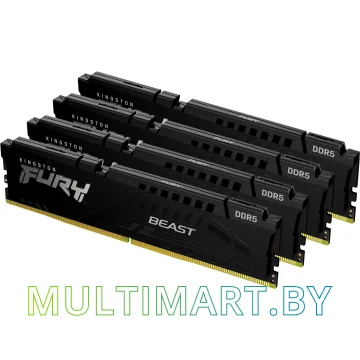 Оперативная память Kingston FURY Beast 4x16GB DDR5 PC5-41600 (KF552C40BBK4-64)